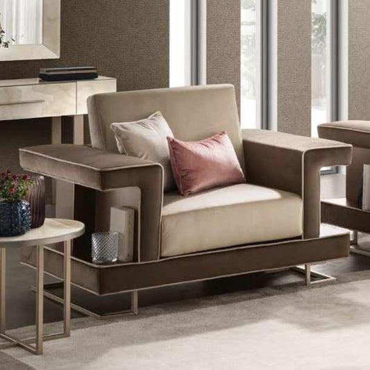 1人掛けソファ 1シーター ソファー アームチェア 125cm幅 Arredoclassic アレドクラシック ADORA Luce Light ルーチェライト 高級家具 イタリア製