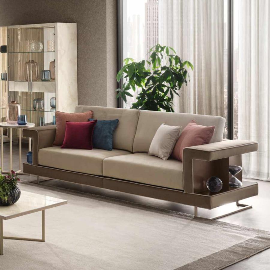 3人掛けソファ 3シーター ソファー クッション付 240cm幅 Arredoclassic アレドクラシック ADORA Luce Light ルーチェライト 高級家具 イタリア製