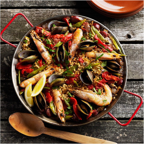 EL CID パエリア 鍋 スチール製 ハンドル付き スペイン製 レッドハンドル