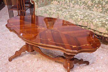 イタリア リビングテーブル 139cm センターテーブル 象嵌 ローテーブル CTS140