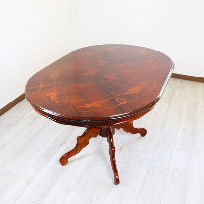 イタリア ダイニングテーブル 135cm幅 4人用 象嵌 TS135