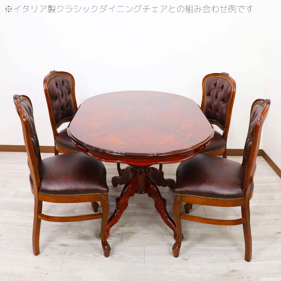 イタリア ダイニングテーブル 135cm幅 4人用 象嵌 TS135