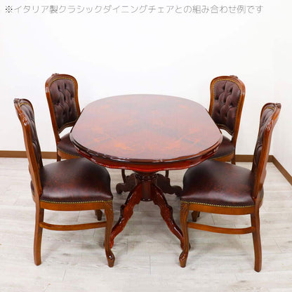 イタリア ダイニングテーブル 135cm幅 4人用 象嵌 TS135