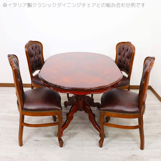 イタリア ダイニングテーブル 135cm幅 4人用 象嵌 TS135