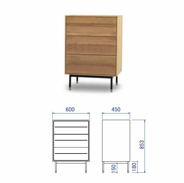 チェスト 45cm オーク DRIFT OAK サイドチェスト 木製 ナチュラル