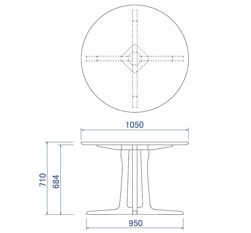 ダイニングテーブル 105cm 円形 日本製 OR-02