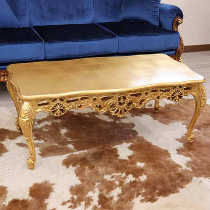 リビングテーブル ゴールド 110cm ローテーブル 猫脚 イタリア DIBIASE TB-L-GD