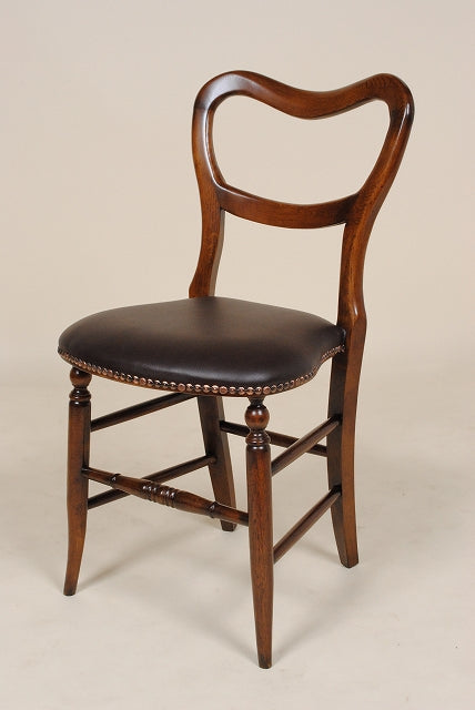 ダイニングチェア オーク 木製 完成品 レトロ バルーンバックチェア