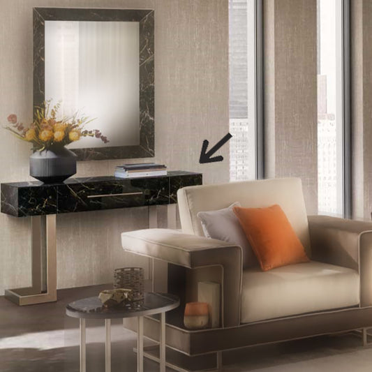 コンソールテーブル 128cm コスメデスク Arredoclassic アレドクラシック ADORA Luce Dark ルーチェダーク 高級家具 イタリア製