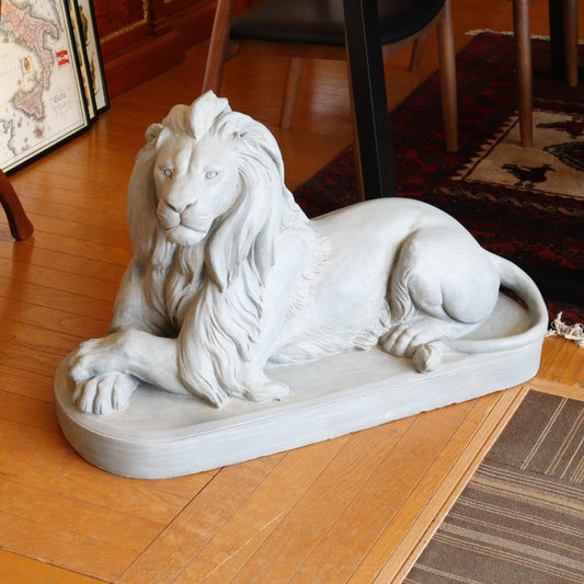 ライオンの置物 ガーデンオブジェ  風水 縁起物 オーナメント