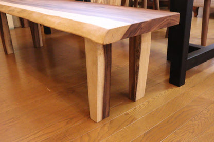 モンキーポッド 150cm ロングベンチ 一枚板 無垢材