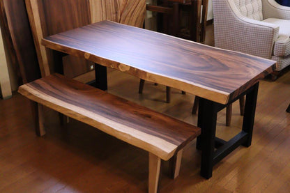 一枚板 テーブル ダイニングテーブル モンキーポッド 180cm 座卓 兼用 無垢材 脚付き