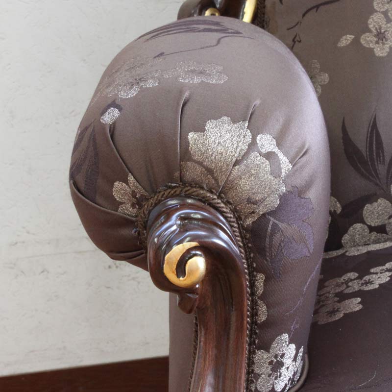 イタリア 2人掛け ソファ パープル シノワズリ 2Pソファ Monteal/2P