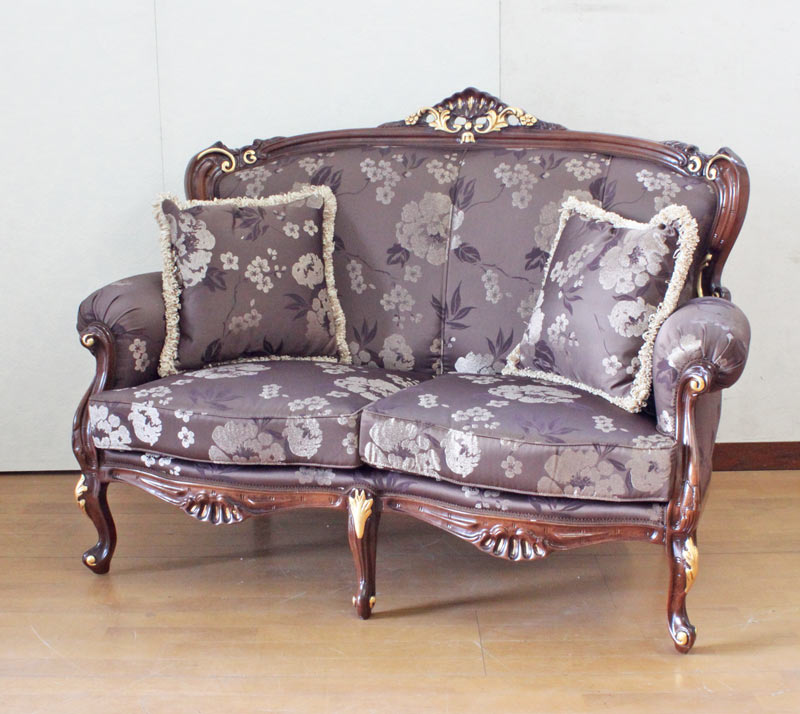 イタリア 2人掛け ソファ パープル シノワズリ 2Pソファ Monteal/2P