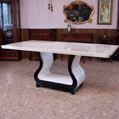 大理石 ダイニングテーブルセット 5点セット 180cm 長方形 4人用 エレガント ダイニングセット 食卓 テーブル 石 ソフィア