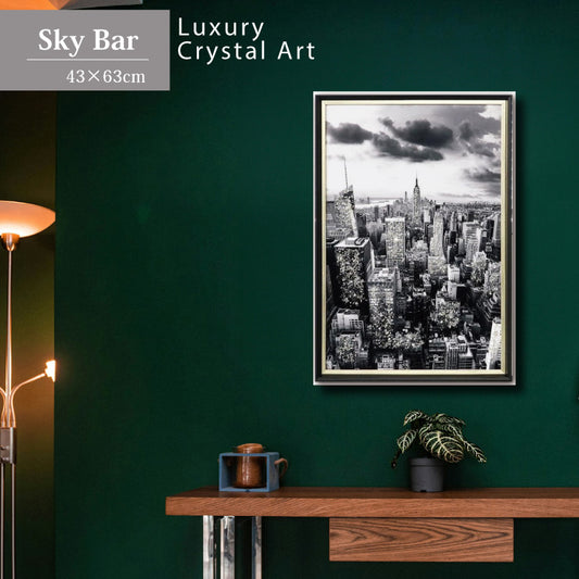 アートフレーム スカイバーからの眺め 43cm クリスタルピクチャー ウォールデコ